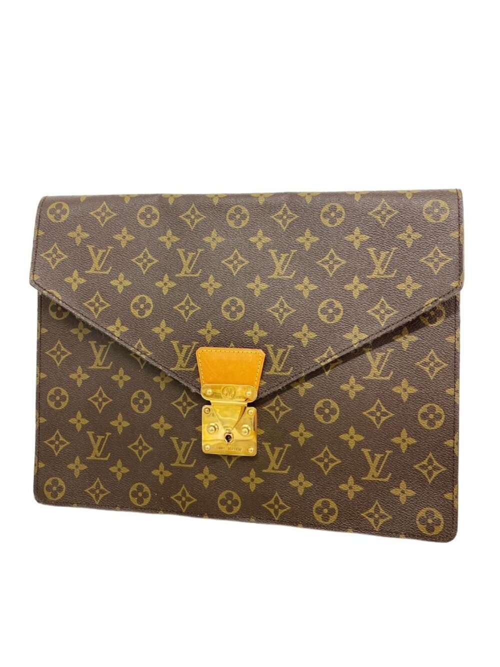 Louis Vuitton Clutch Monogram Porte Documents Senator Brown